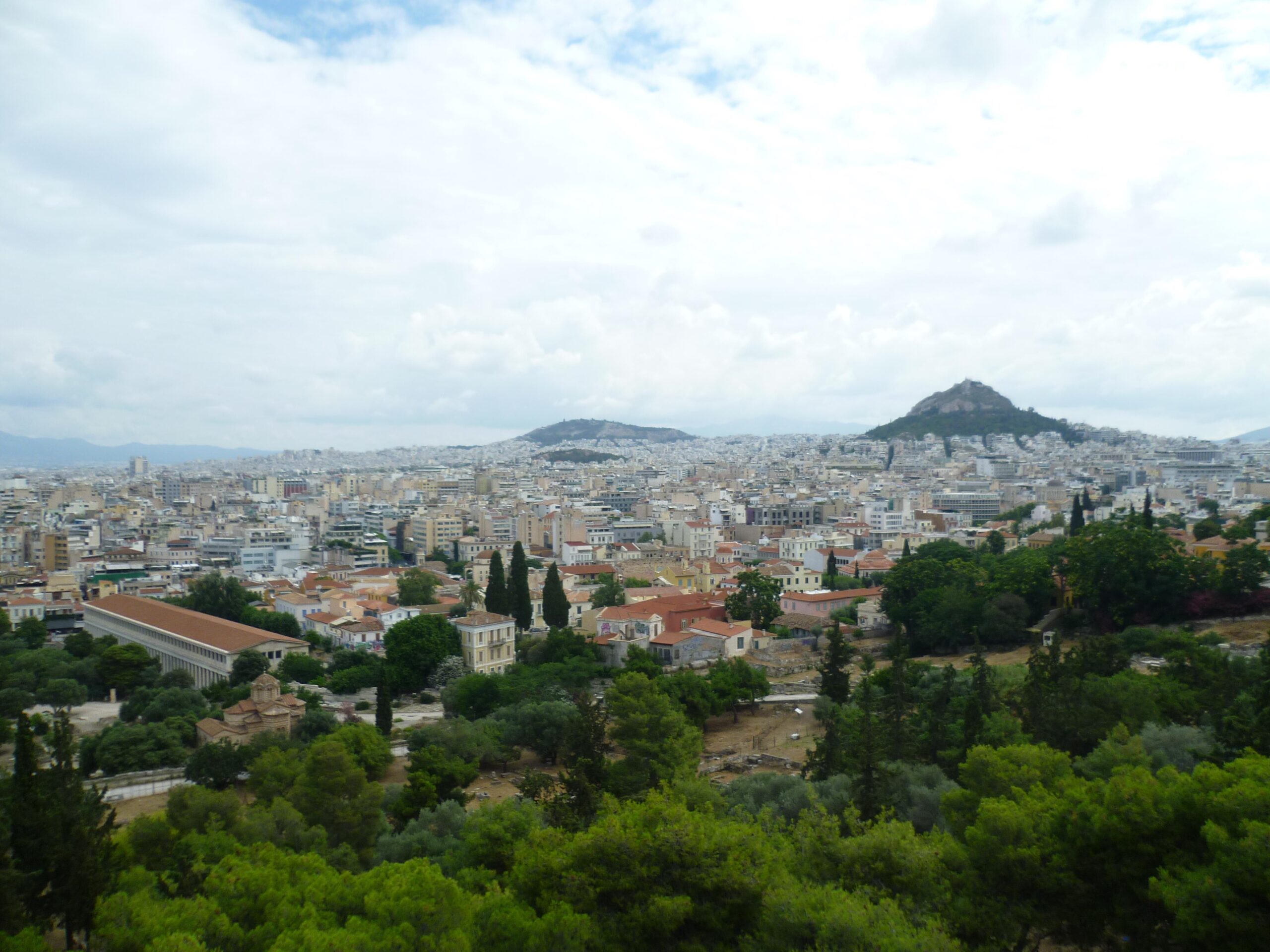 Γενική αυθεντική φωτογραφία αρχείου της Πλάκας και του κέντρου της Αθήνας από την Ακρόπολη.